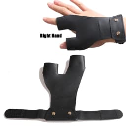 Mini Left Hand Guard Finger Protector Safety Archery Shooting Hunting Compound Recurve Bow Arrow Brown Black Cow Portable Guard