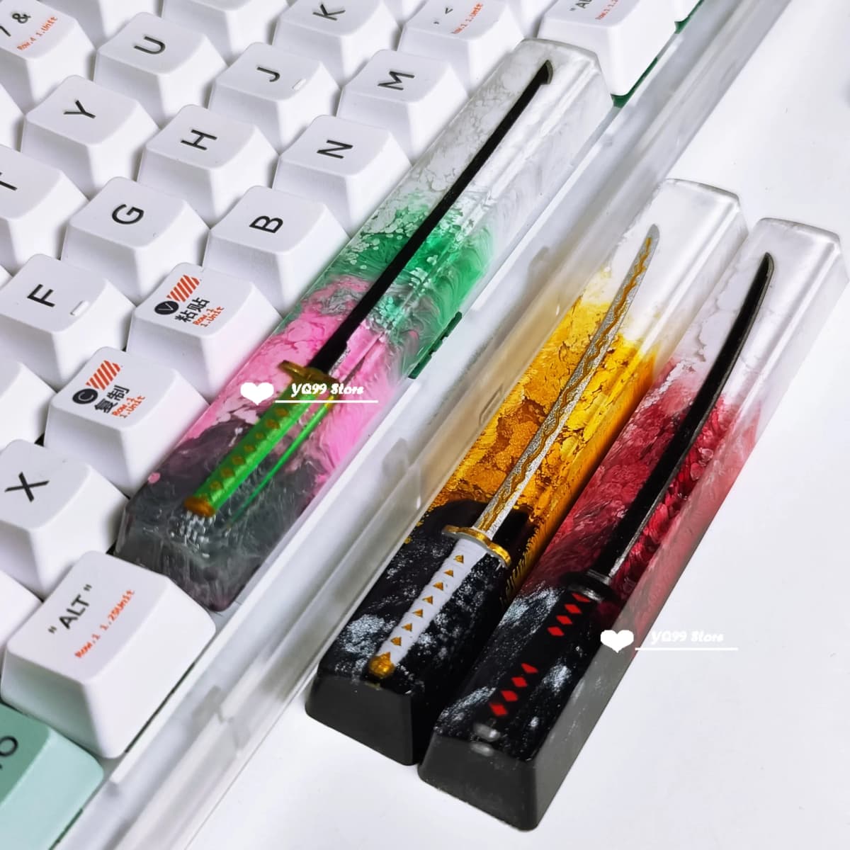 1pc 6.25u Resin Keycap Japan Anime DIY Custom Artisan Spacebar Keycaps for Cherry Mx Switch Mechanical Gaming Keyboard Keycap