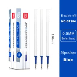 Deli Erasable Pen Set 0.5mm Gel Pen Erase Blue Black Ink Refill for Stationery School Supplies Erasable Ballpoint Pen Kawaii