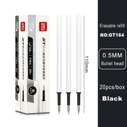 Deli Erasable Pen Set 0.5mm Gel Pen Erase Blue Black Ink Refill for Stationery School Supplies Erasable Ballpoint Pen Kawaii