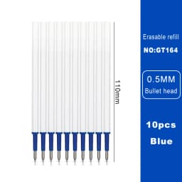 Deli Erasable Pen Set 0.5mm Gel Pen Erase Blue Black Ink Refill for Stationery School Supplies Erasable Ballpoint Pen Kawaii