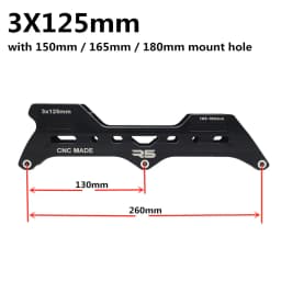 R5 Blance 3*110mm 246mm 3*125mm 260mm Inline Skates Frame for Slalom Skates Convert to 3 Wheels Speed Skating Shoes 165mm Alloy