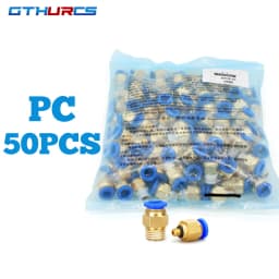 50 pcs Pneumatic Fittings PC Air Quick Connector PC4-M5 PC6-01 PC6 1/8" 1/4" 3/8" 1/2" Male Thread Quick Coupling Brass Fitting