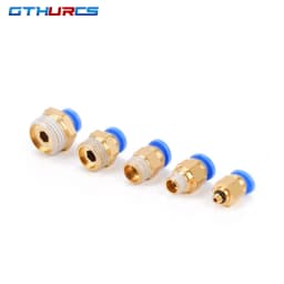 50 pcs Pneumatic Fittings PC Air Quick Connector PC4-M5 PC6-01 PC6 1/8" 1/4" 3/8" 1/2" Male Thread Quick Coupling Brass Fitting