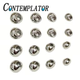 CONTEMPLATOR 20pcs Heavy Jig Off Tungsten Beads Jig Nymphs Fly Tying Materials Silver Tear Drop Shape Jig Bead For Fly Fishing