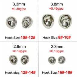 CONTEMPLATOR 20pcs Heavy Jig Off Tungsten Beads Jig Nymphs Fly Tying Materials Silver Tear Drop Shape Jig Bead For Fly Fishing
