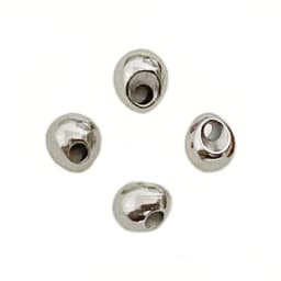 CONTEMPLATOR 20pcs Heavy Jig Off Tungsten Beads Jig Nymphs Fly Tying Materials Silver Tear Drop Shape Jig Bead For Fly Fishing