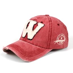 2026 New Cotton Letter W Baseball Cap Retro Outdoor Sports Caps Women Bone Gorras Curved Fitted Washed Vintage Dad Hats for Men