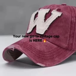 2026 New Cotton Letter W Baseball Cap Retro Outdoor Sports Caps Women Bone Gorras Curved Fitted Washed Vintage Dad Hats for Men