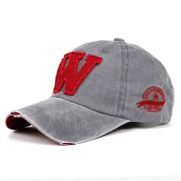 2026 New Cotton Letter W Baseball Cap Retro Outdoor Sports Caps Women Bone Gorras Curved Fitted Washed Vintage Dad Hats for Men