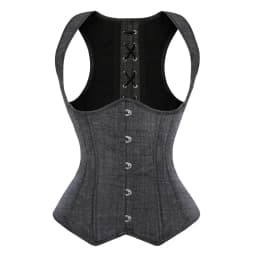 Underbust Corset Plus Size Waist Trainer Steampunk Corset with Straps Gothic Corset Underbust Lace Up Back Stripe