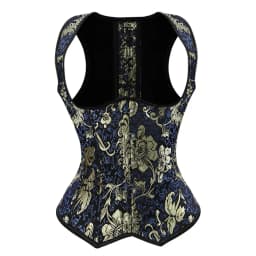 Underbust Corset Plus Size Waist Trainer Steampunk Corset with Straps Gothic Corset Underbust Lace Up Back Stripe