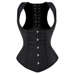 Underbust Corset Plus Size Waist Trainer Steampunk Corset with Straps Gothic Corset Underbust Lace Up Back Stripe
