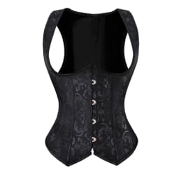 Underbust Corset Plus Size Waist Trainer Steampunk Corset with Straps Gothic Corset Underbust Lace Up Back Stripe