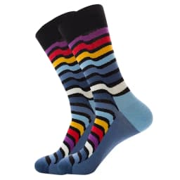 Men Happy Colorful Striped Women Socks Quality Plaid Diamond Pattern Argyle Geometric Harajuku Combed Cotton Sock Christmas Gift