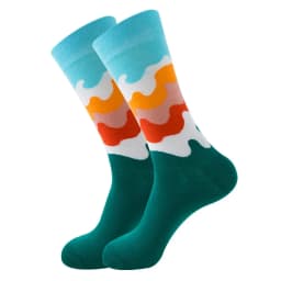 Men Happy Colorful Striped Women Socks Quality Plaid Diamond Pattern Argyle Geometric Harajuku Combed Cotton Sock Christmas Gift
