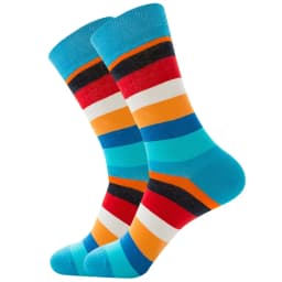 Men Happy Colorful Striped Women Socks Quality Plaid Diamond Pattern Argyle Geometric Harajuku Combed Cotton Sock Christmas Gift