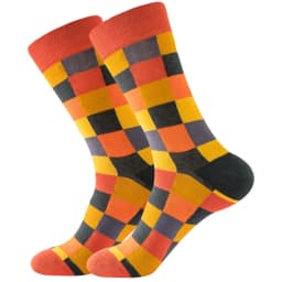 Men Happy Colorful Striped Women Socks Quality Plaid Diamond Pattern Argyle Geometric Harajuku Combed Cotton Sock Christmas Gift