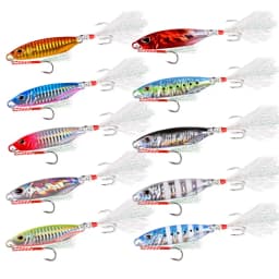 10Pcs Long Cast Metal Bait Spinner Spoon Sea Fishing Lures Jigs Trout Fishing Hard Baits Tackle Pesca Jigs Fish Jigging Set Bait