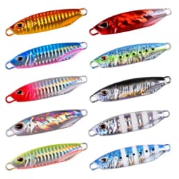 10Pcs Long Cast Metal Bait Spinner Spoon Sea Fishing Lures Jigs Trout Fishing Hard Baits Tackle Pesca Jigs Fish Jigging Set Bait