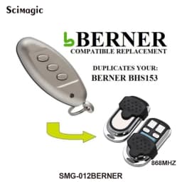 BERNER BHS110 BHS121 BHS130 BHS140 BHS153 BHS211 BHS221 Garage Door Remote Control 868MHz Berner Gate Opener