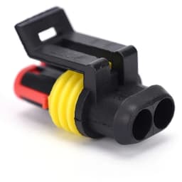 10 Sets Kit 2 Pin Way AMP Super Seal Waterproof Electrical Wire Connector Plug