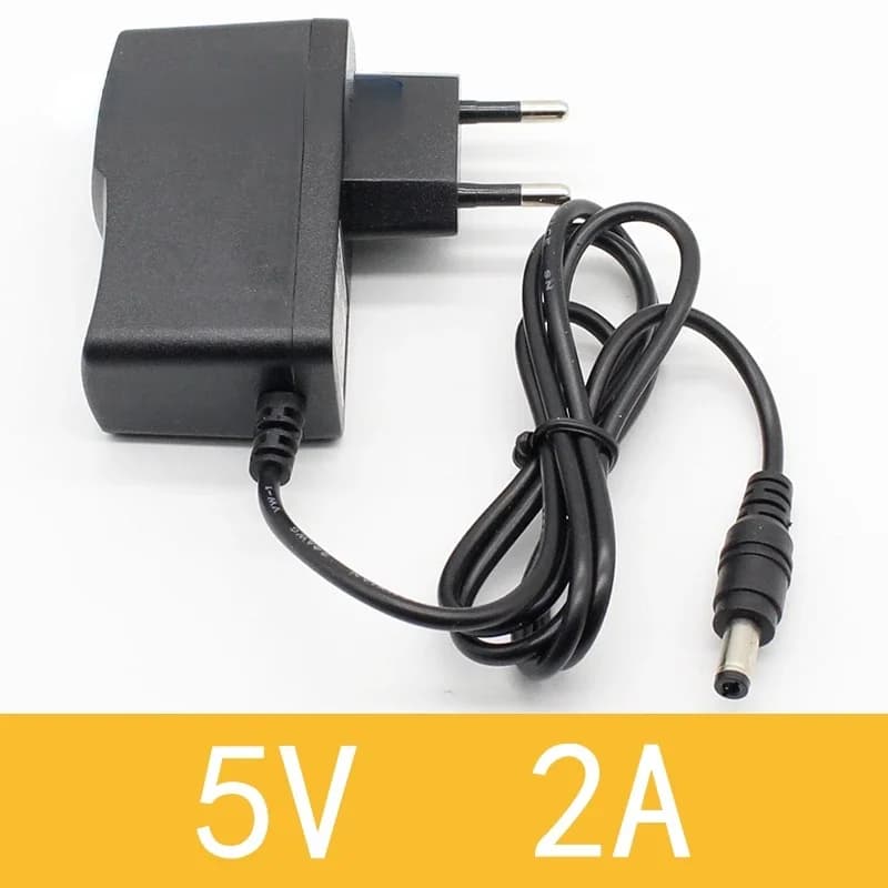 1PCS 5V2A New AC 100V-240V Converter Adapter DC 5V 2A 2000mA Power Supply EU Plug DC 5.5mm X 2.1mm