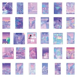 10/30/55pcs Cute Laser Girl Cartoon Aesthetic Stickers Ins Decals Scrapbook Phone Laptop Suitcase Decoration Sticker Kids Toy