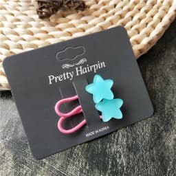 2pcs Fluorescence Color Elastic Hair Bands for Kids Star Floral Heart Hair Rope Hair Tie for Baby Girl Headwear Hair Accessories