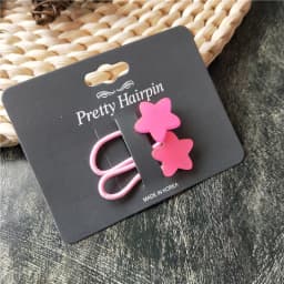 2pcs Fluorescence Color Elastic Hair Bands for Kids Star Floral Heart Hair Rope Hair Tie for Baby Girl Headwear Hair Accessories