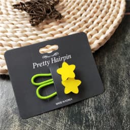 2pcs Fluorescence Color Elastic Hair Bands for Kids Star Floral Heart Hair Rope Hair Tie for Baby Girl Headwear Hair Accessories