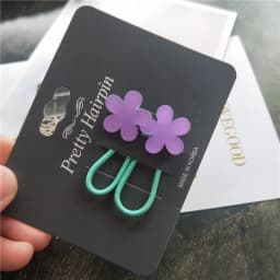 2pcs Fluorescence Color Elastic Hair Bands for Kids Star Floral Heart Hair Rope Hair Tie for Baby Girl Headwear Hair Accessories