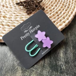 2pcs Fluorescence Color Elastic Hair Bands for Kids Star Floral Heart Hair Rope Hair Tie for Baby Girl Headwear Hair Accessories