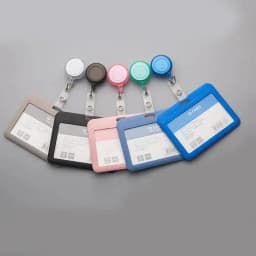 Women Student Credit Card Cover Case Pouch Creative Transparent Retractable Nurse Badge Doctor ID Card Holder Clip Badge