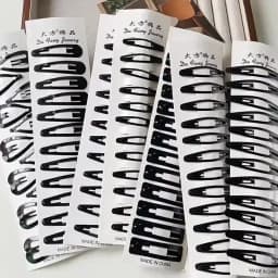 12Pcs/Set Black Barrettes BB Hair Clips Professional Hairpins Hair Accessories For Women Girls Styling Tool Headdress 5-8cm
