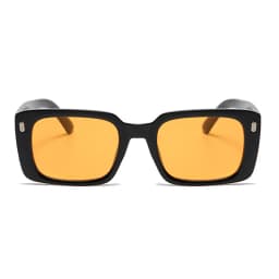 Vintage Rivet Square Sunglasses Woman Brand Designer Personality Sun Glasses Female Fashion Orange Retro Oculos De Sol