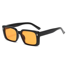 Vintage Rivet Square Sunglasses Woman Brand Designer Personality Sun Glasses Female Fashion Orange Retro Oculos De Sol