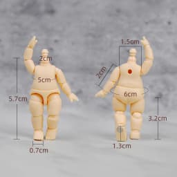 New YMY 5.7CM Small Ob11 Body Bjd Doll head Joint MINI Obitsu Body Movable Doll Accessories suitable For YMY Head GSC Clay Head