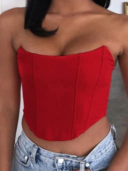 Sleeveless Off Shoulder Velvet Fashion Sexy Corset Crop Tops Vest Female Underwear Backless Bustier Top Solid