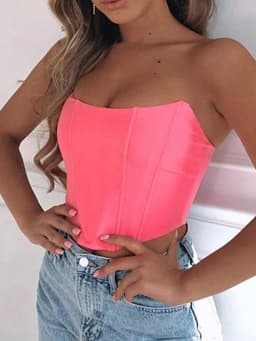 Sleeveless Off Shoulder Velvet Fashion Sexy Corset Crop Tops Vest Female Underwear Backless Bustier Top Solid