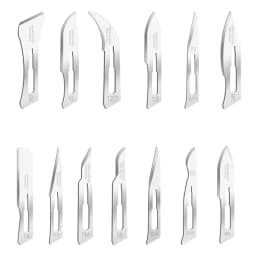 10PCS Swann Morton Carbon Steel Scalpel Surgical Blade 11/15/12D Double Edge For Mobile Phone Film PCB Repair DIY Cuting Tools