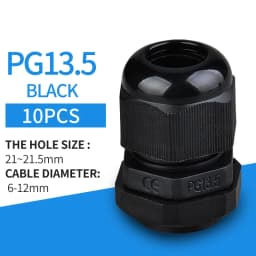 5/10pcs Waterproof Cable Gland Cable Entry IP68 PG7 for 3-6.5mm PG9 PG11 PG13.5/16/19/21 Nylon Plastic Connector Sleeve Joints