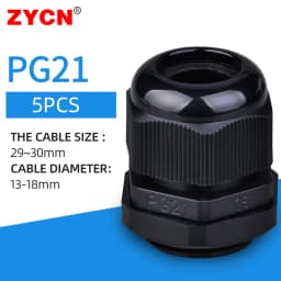 5/10pcs Waterproof Cable Gland Cable Entry IP68 PG7 for 3-6.5mm PG9 PG11 PG13.5/16/19/21 Nylon Plastic Connector Sleeve Joints