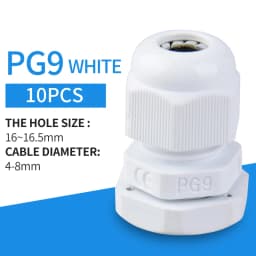 5/10pcs Waterproof Cable Gland Cable Entry IP68 PG7 for 3-6.5mm PG9 PG11 PG13.5/16/19/21 Nylon Plastic Connector Sleeve Joints