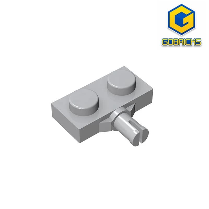 Gobricks GDS-1065 Plate, Modified 1 x 2 with Wheel Holder compatible with lego 21445 DIY Building Blocks