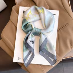 Luxury Brand Silk Square Plaid Scarf Women Satin Neck Hair Tie Band Soft work neckerchife 2021 NEW Hijab Head Female Foulard
