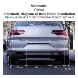 Multiple Radar Car Parktronic LED Parking Sensor Kit Radar Backlight Display Backup Monitor Detector System