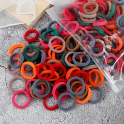 Wholesale 30/50/100Pcs/Lot Colorful Hair Bands Children Seamless Hair Ties Elastic Rubber Band Girl Sweet Scrunchies Accessories