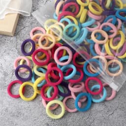Wholesale 30/50/100Pcs/Lot Colorful Hair Bands Children Seamless Hair Ties Elastic Rubber Band Girl Sweet Scrunchies Accessories