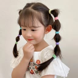 Wholesale 30/50/100Pcs/Lot Colorful Hair Bands Children Seamless Hair Ties Elastic Rubber Band Girl Sweet Scrunchies Accessories